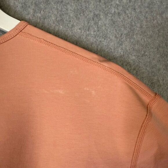 BYLT Premium Basics Mens Size Large Drop Cut Lux Shirt Orange Short Sleeves - Picture 3 of 8